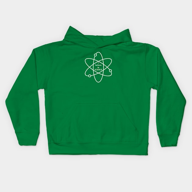 I believe in Science Atom Kids Hoodie by bethcentral